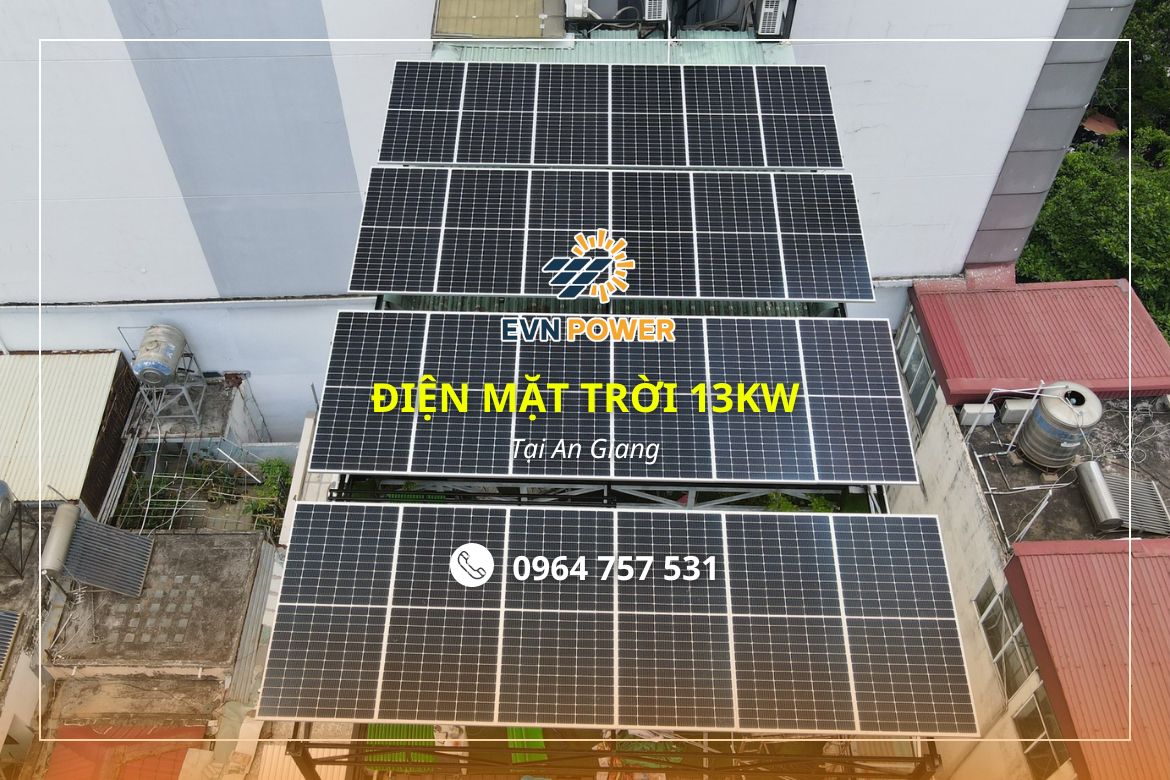 Dự án điện mặt trời hệ 13kw tại An Giang