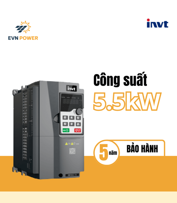 Biến Tần Bơm INVT 5.5kW 3 Pha