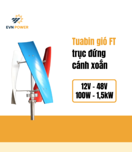 Tuabin Gió FT Trục Đứng Cánh Xoắn