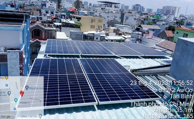 Hệ thống điện mặt trời hoà lưới 5KW - Âu Cơ, Quận Tân Bình, Tp. HCM