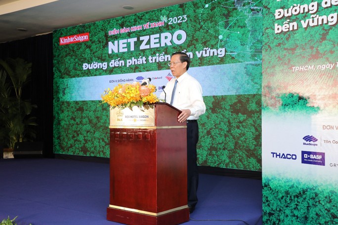Chủ tịch UBND TP HCM Phan Văn Mãi tại Diễn đàn Kinh tế xanh năm 2023 chủ đề "Net Zero - Đường đến phát triển bền vững"