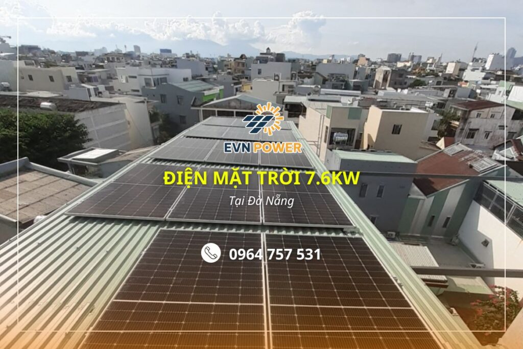 Dự án điện mặt trời hệ 7.6kW tại Đà Nẵng